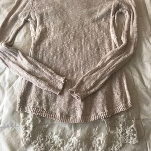 ❤️ SOLD ❤️ Beige sweater/lace bottom